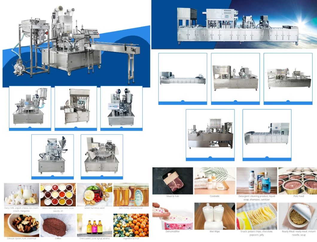 Automatic Linear Type Lunch Fast Food Tofu Box Container Tray Sealer Cat Food Aluminum Box Heat Sealing Machine