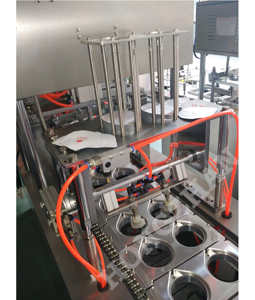 Automatic Cup Filling Machine with Aluminum Foil Lid Sealing