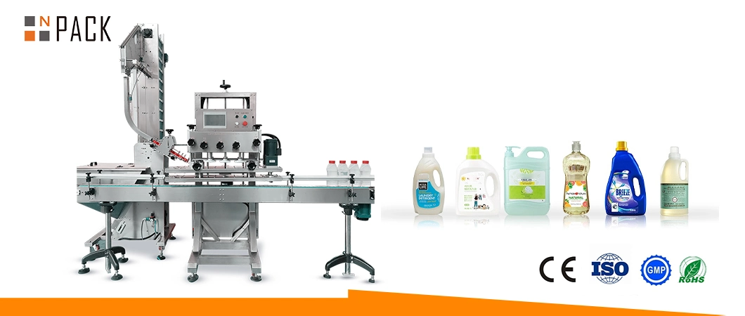 Shanghai Npack Factory Manufacturing Servo Spray/Pump/Screw Cap Capping Machine