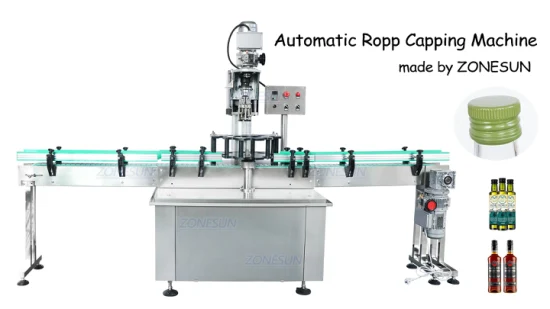 Zonesun automatique tête unique Ropp couvercle en aluminium bouteilles de vin en verre d'alcool bouchons anti-vol bouchons à vis verrouillage Machines de capsulage